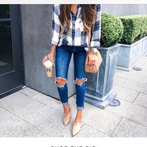 Free people busted knee skinny jeans